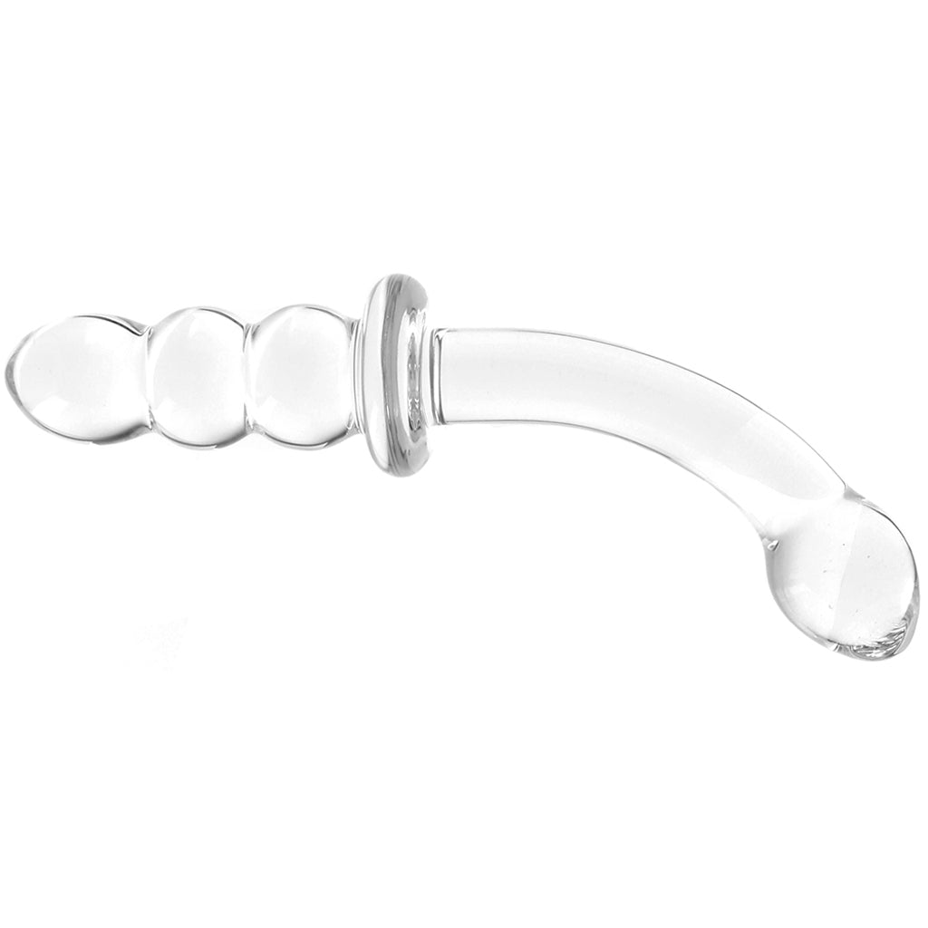 gläs 8 Inch Ribbed G-Spot Glass Dildo Dildo Sex Toys > G-Spot Dildos - Tophatter Daily Deals