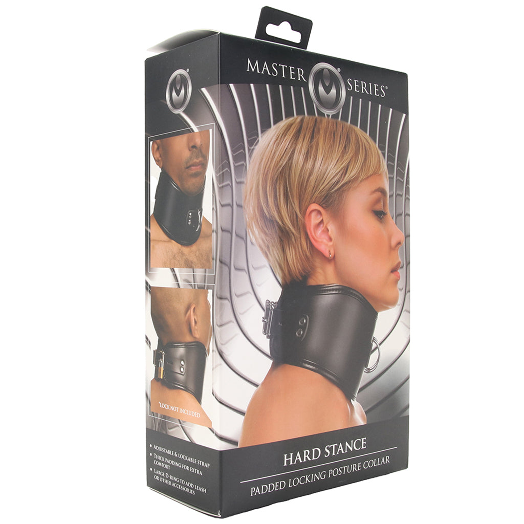 Master Series Hard Stance Padded Posture Collar - Tophatter's Adult Sex Toys Online Bondage and Fetish > Leashes and Collars - Tophatter Daily Deals