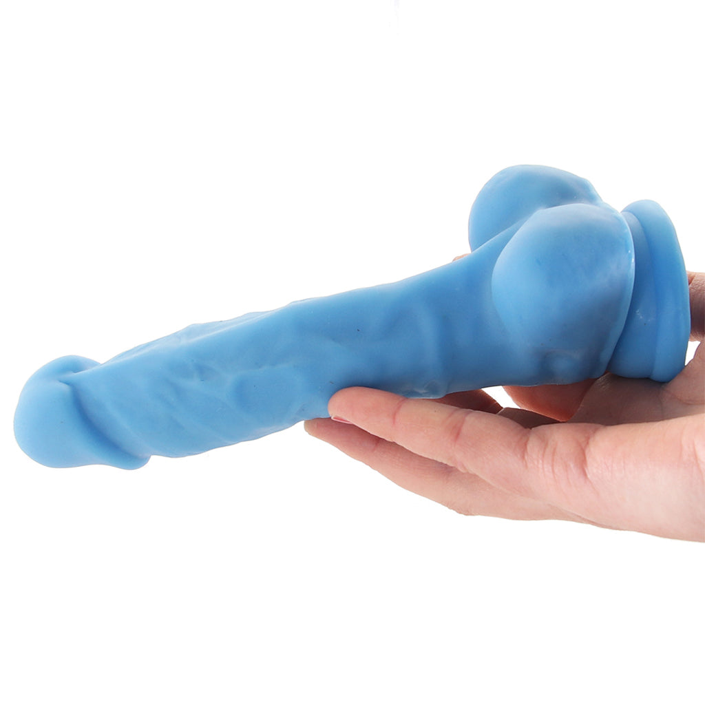 Neo 7.5 Inch Dual Density Cock with Balls in Blue - Tophatter's Adult Products Dildo Sex Toys > Realistic Dildos - Tophatter Daily Deals