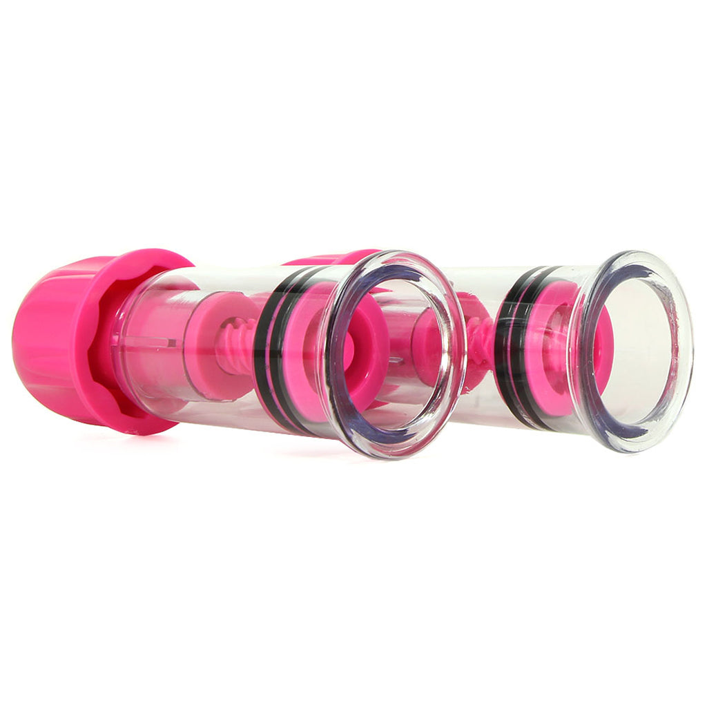 nipple play Vacuum Twist Suckers in Pink - Tophatter's Adult Products Bondage and Fetish > Nipple Stimulators & Clamps - Tophatter Daily Deals
