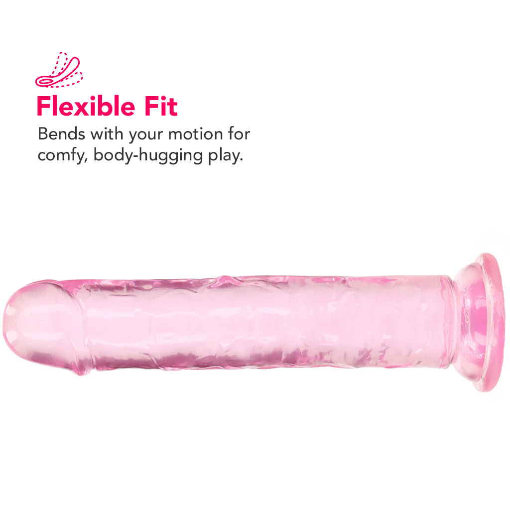 RealRock Crystal Clear Jelly 7 Inch Dildo in Pink Dildo Sex Toys > Realistic Dildos - Tophatter Daily Deals