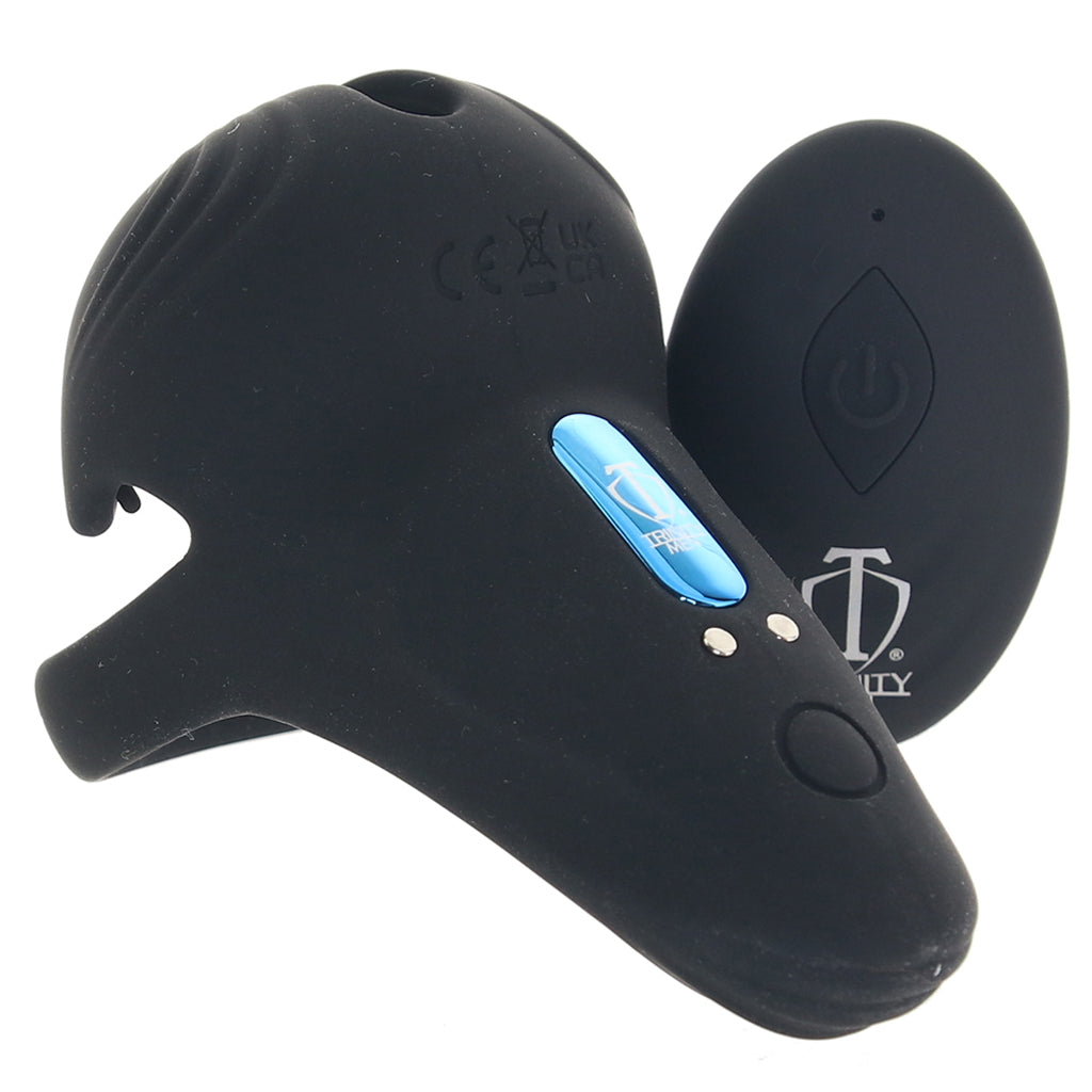 Trinity Men Cock & Ball Ring With Taint Stim Cock Rings - Tophatter Daily Deals
