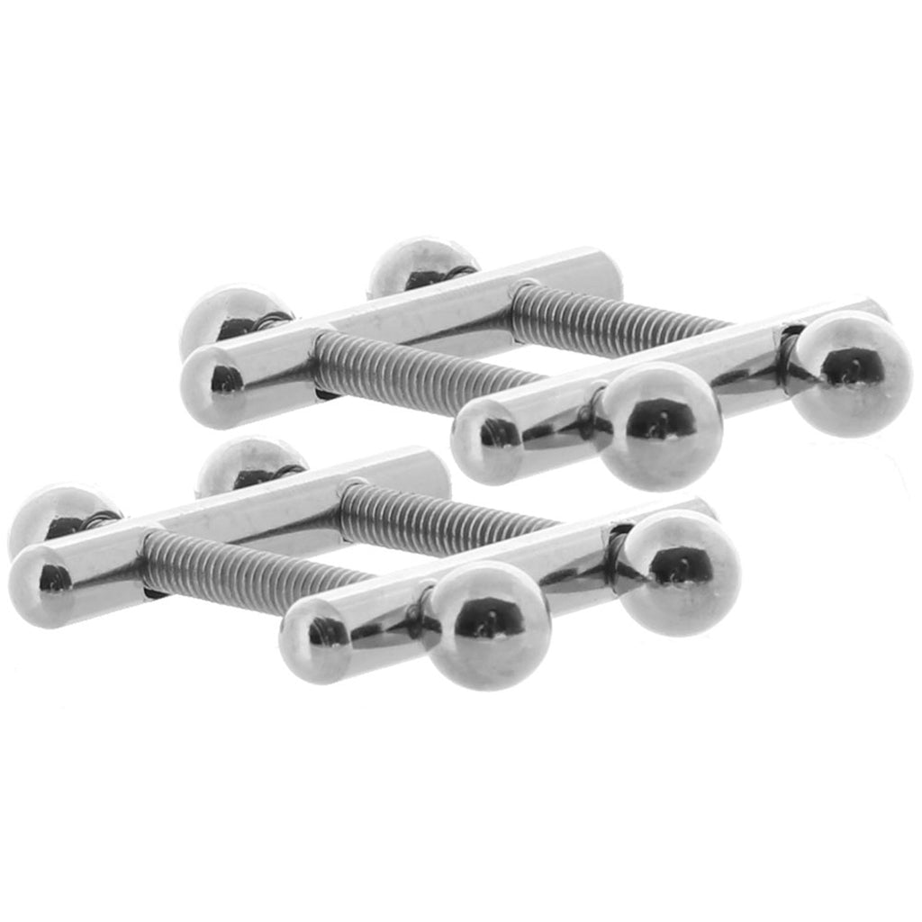 Nipple Grips Crossbar Nipple Vices in Silver Bondage and Fetish > Nipple Stimulators & Clamps - Tophatter Daily Deals