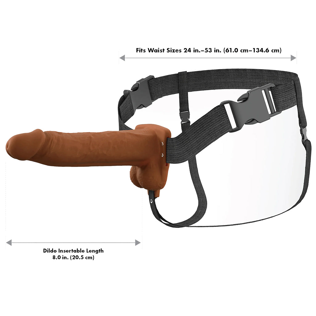 Fantasy X-tensions 8 Inch Hollow Strap-On Vibe in Brown Male Enhancement > Extenders and Sleeves - Tophatter Daily Deals