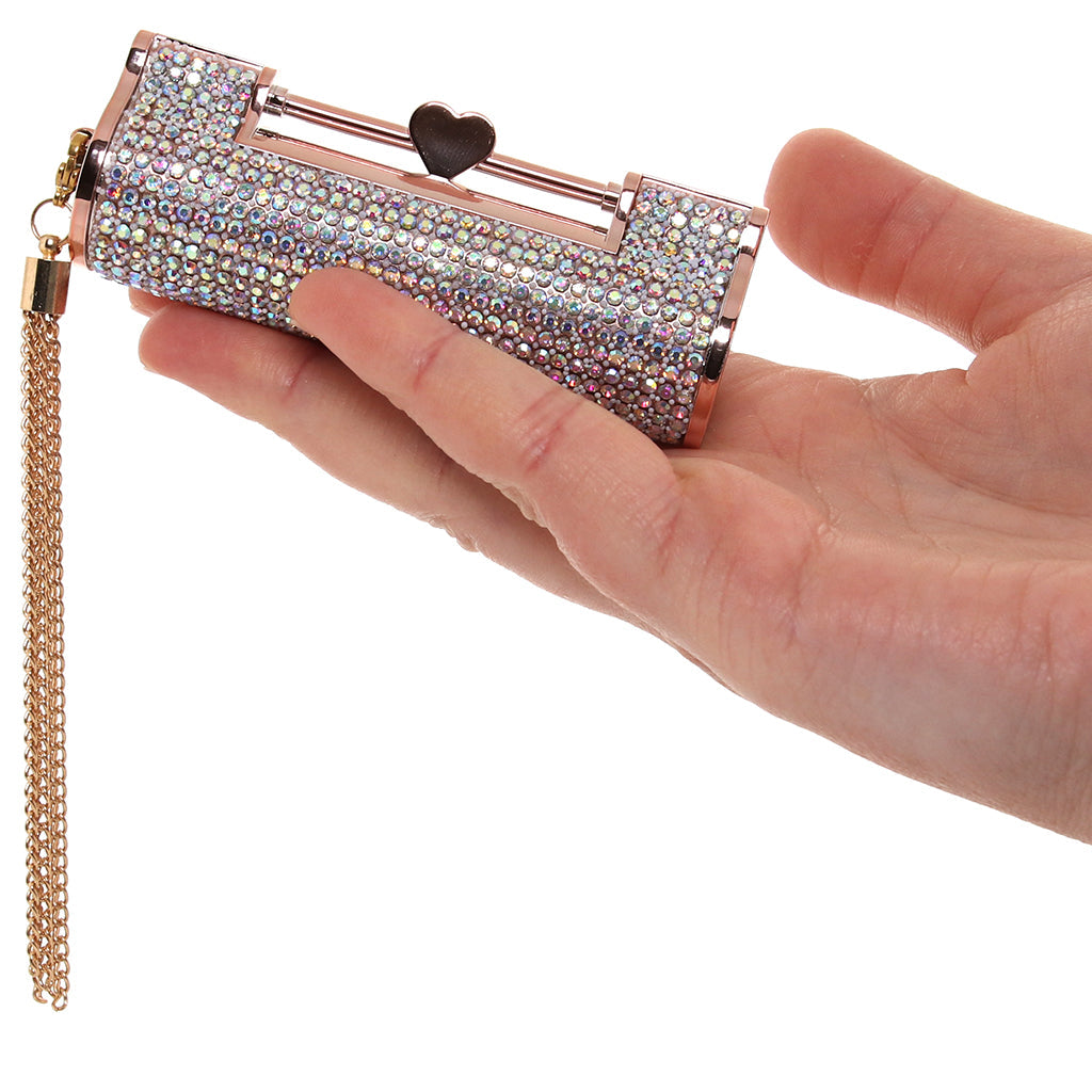 Loveline Diamond Lipstick Vibe with Attachments Vibrators > Clitoral Stimulators - Tophatter Daily Deals