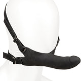 Accommodator Silicone Chin Strap Dildo in Black - Tophatter's Adult Products Dildo Sex Toys > Strap-On and Harnesses - Tophatter Daily Deals