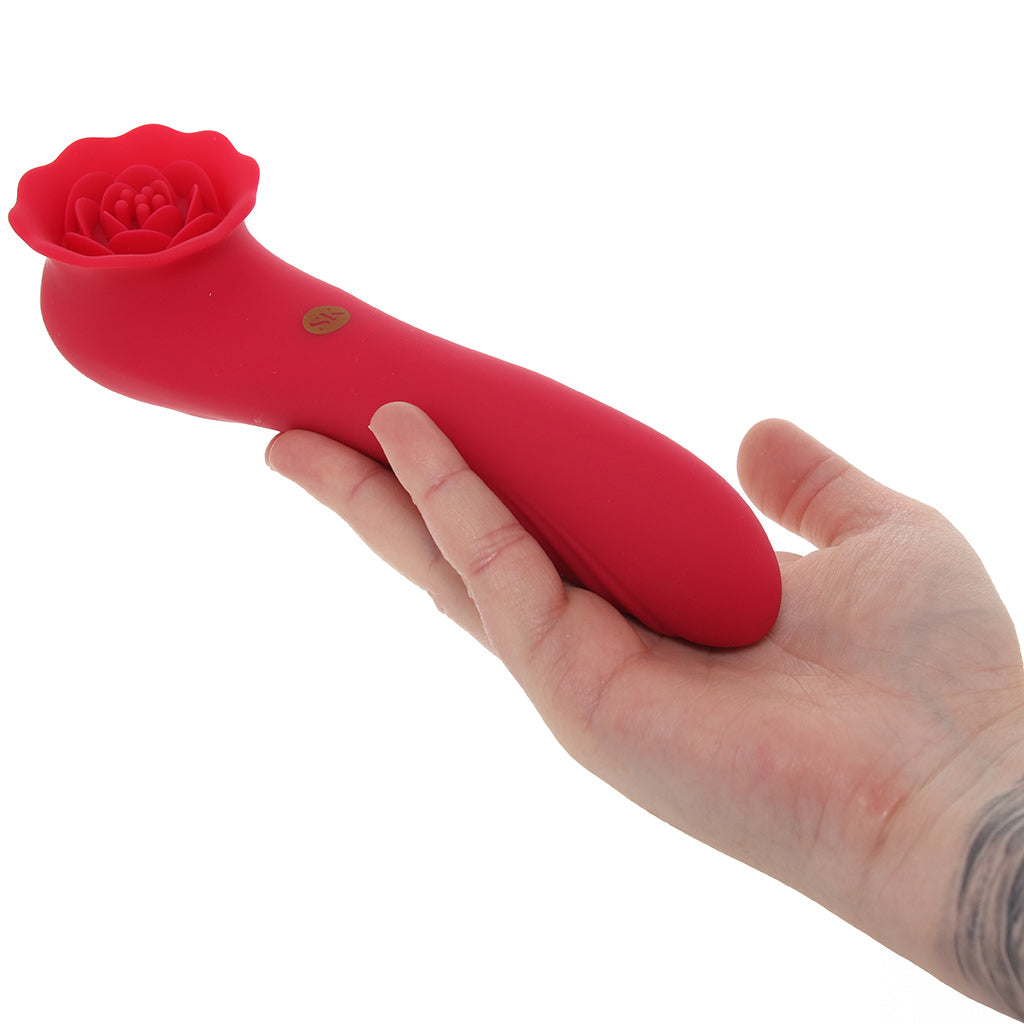 Secret Kisses Rose Quake Dual Ended Tapping Vibe - Tophatter's Adult Sex Toys Online Vibrators > G-Spot Vibrators - Tophatter Daily Deals