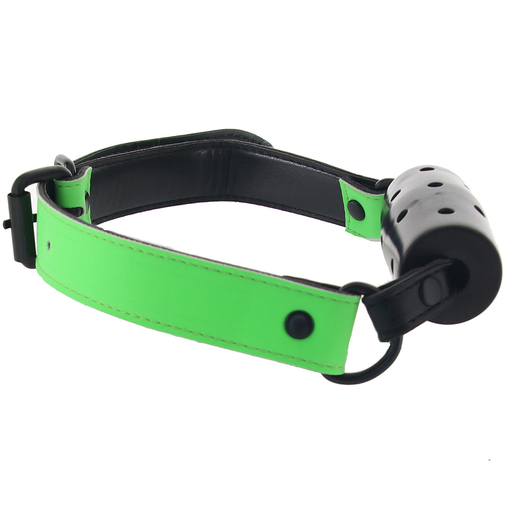 Ouch! Glow in the Dark Breathable Cylinder Gag Bondage and Fetish > Ball Gags & Mouth Restraints - Tophatter Daily Deals