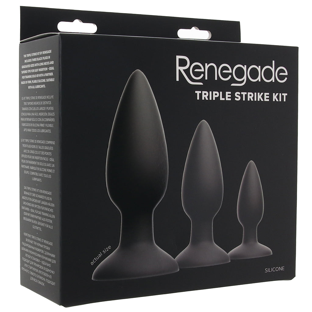 Renegade Triple Strike Silicone Butt Plug Kit Anal Sex Toys > Butt Plugs - Tophatter Daily Deals