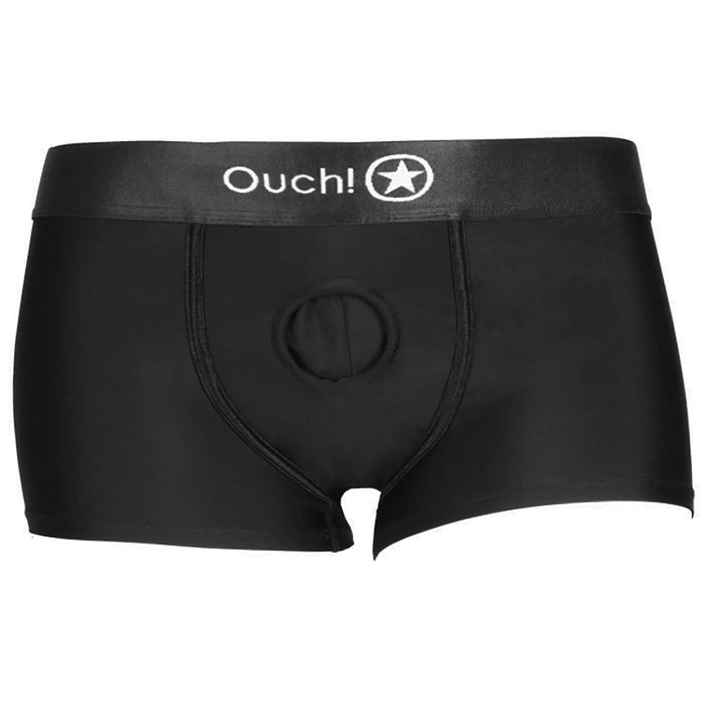 Ouch! Black Vibrating Strap-on Boxer /S Dildo Sex Toys > Strap-On and Harnesses - Tophatter Daily Deals