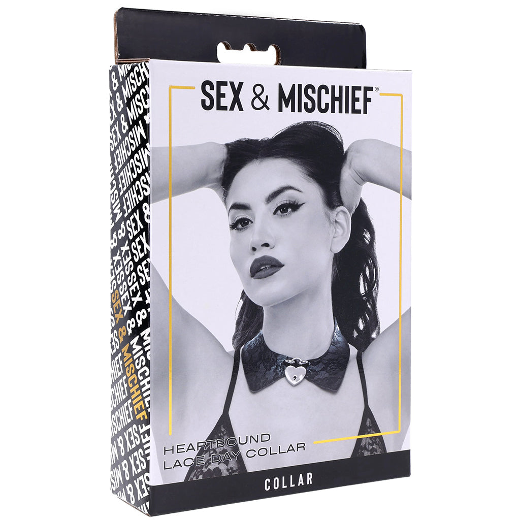 S&M Heartbound Lace Day Collar - Tophatter's Adult Sex Toys Online Bondage and Fetish > Leashes and Collars - Tophatter Daily Deals