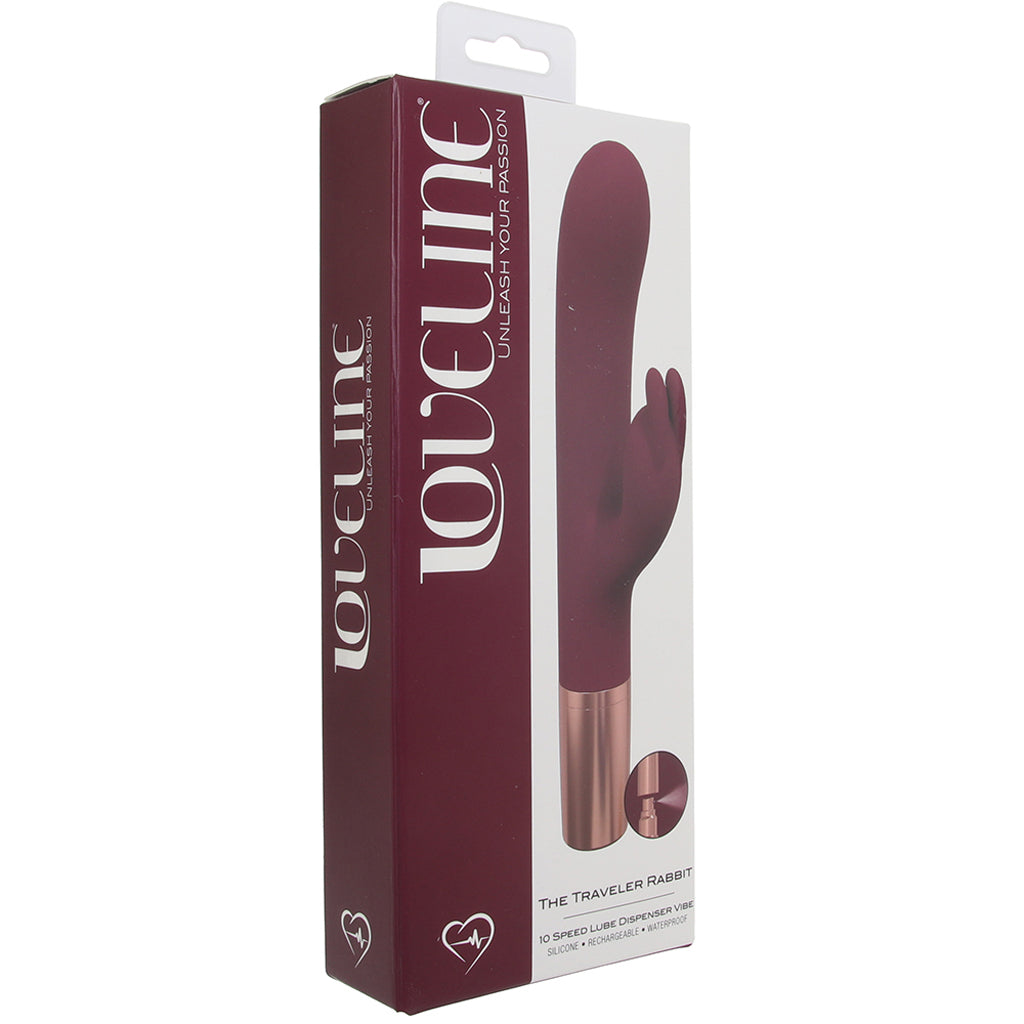 Loveline The Traveler Rabbit Vibe in Burgundy Vibrators > Rabbit Vibrators - Tophatter Daily Deals