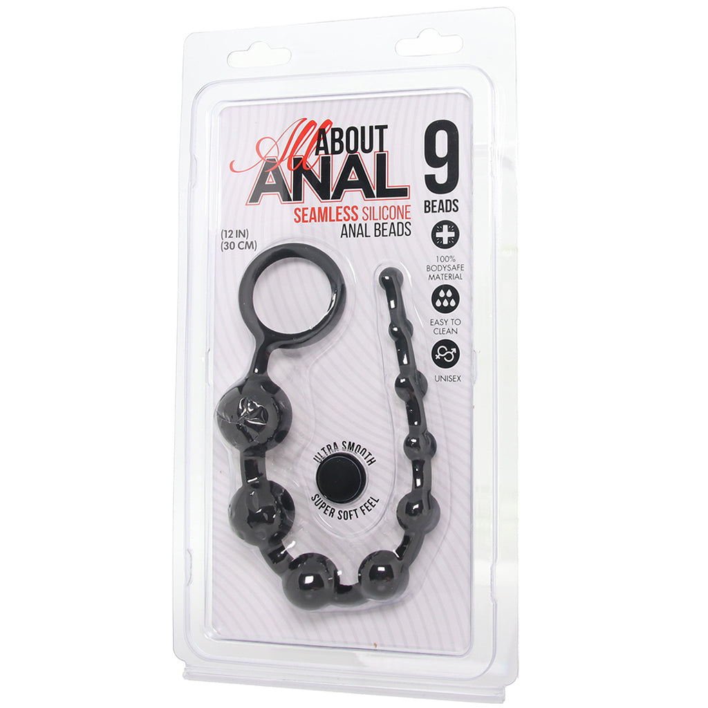 All About Anal Seamless Anal Beads in Black - Wholesale Prices (Limited Deals)