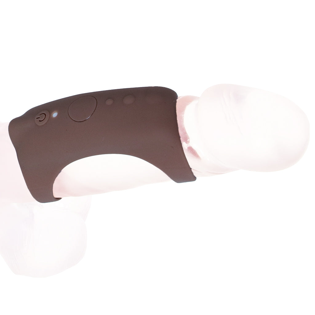 Jock Vibrating Silicone Penis Sleeve in Dark - Tophatter's Vibrator Deals Online Male Enhancement > Extenders and Sleeves - Tophatter Daily Deals