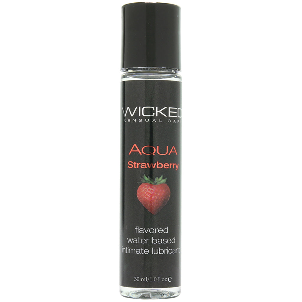 Aqua Flavored Lube 1oz/30ml in Strawberry - Tophatter's Adult Products Lubes and Lotions > Flavored Sex Lubes - Tophatter Daily Deals