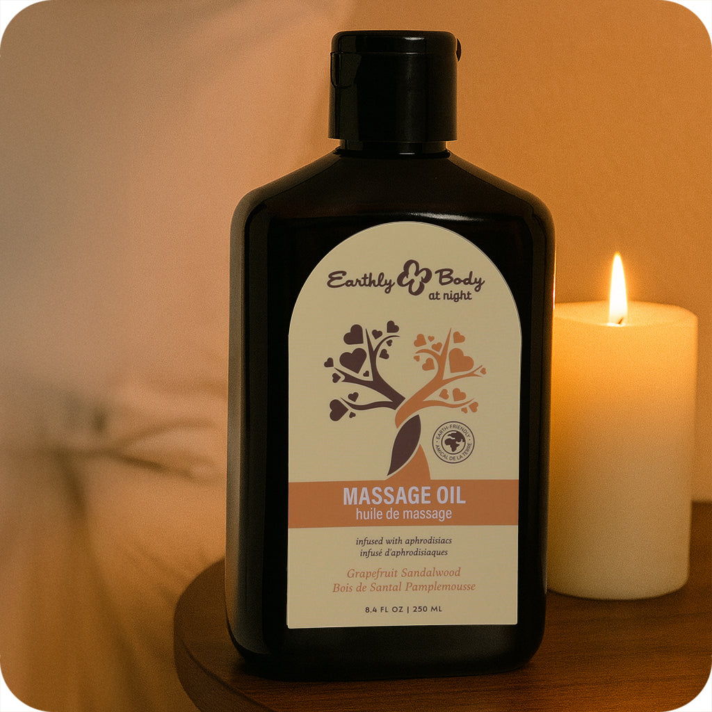 At Night Massage Oil 8.4oz/250ml in Grapefruit Sandalwood - Tophatter's Adult Sex Toys Online Lubes and Lotions > Erotic Massage Oils - Tophatter Daily Deals