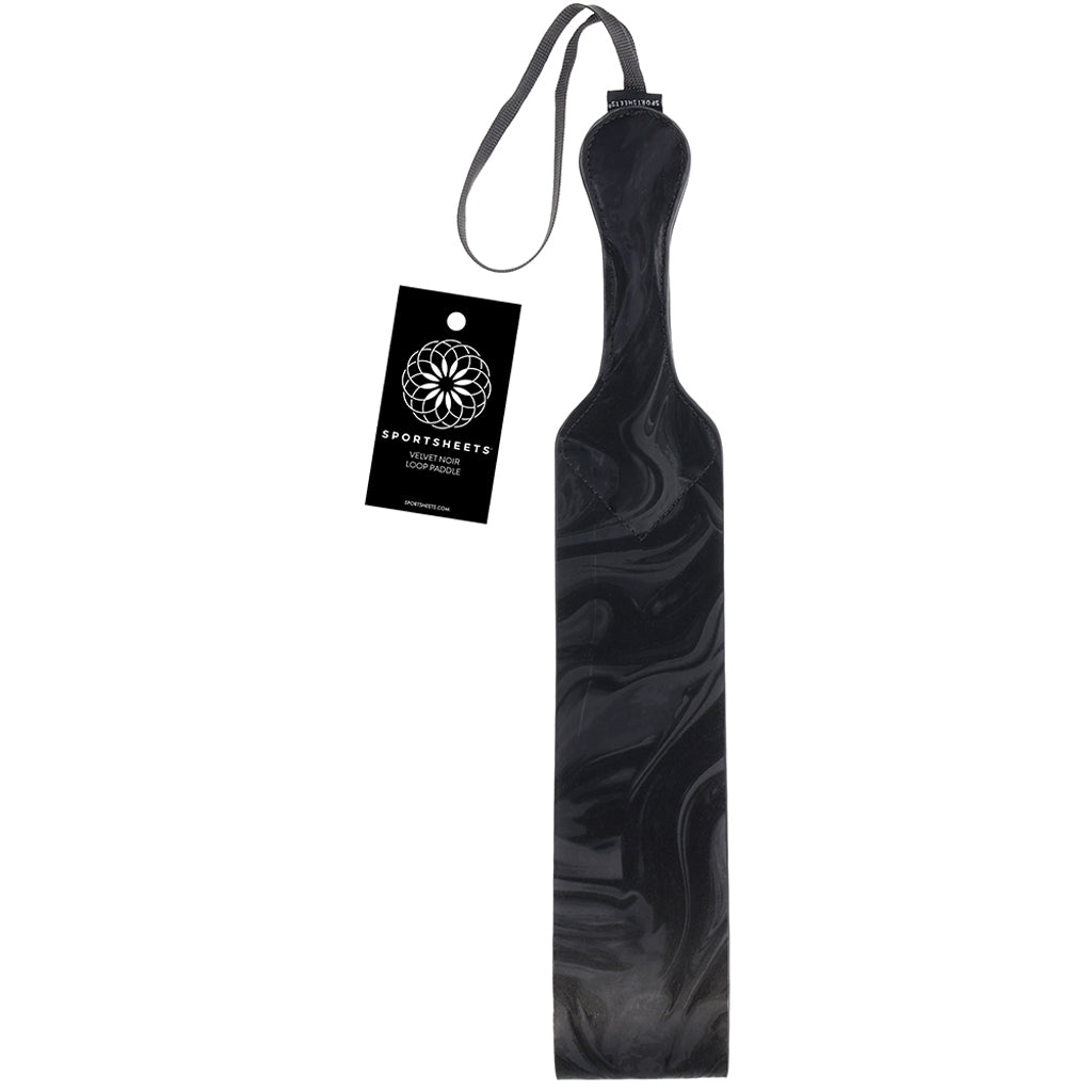 Velvet Noir Loop Paddle - Tophatter's Adult Sex Toys Online Bondage and Fetish > Whips and Crops - Tophatter Daily Deals