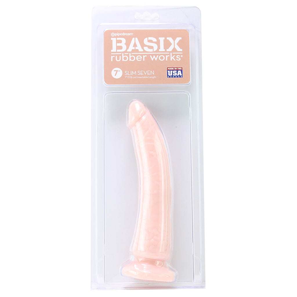 Basix Slim 7 Inch Dildo in Flesh - Tophatter's Adult Products Dildo Sex Toys > Realistic Dildos - Tophatter Daily Deals