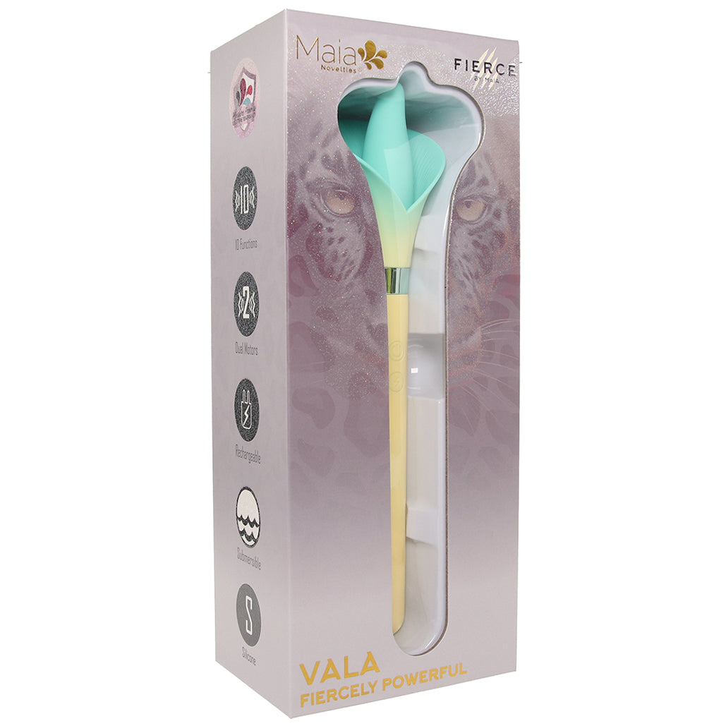 Vala Fiercely Powerful Silicone Flower Vibe in Yellow Vibrators > Clitoral Stimulators - Tophatter Daily Deals