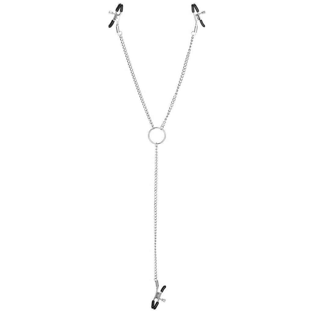 nipple play Triple Intimate Clamps in Silver - Tophatter's Adult Products Bondage and Fetish > Nipple Stimulators & Clamps - Tophatter Daily Deals