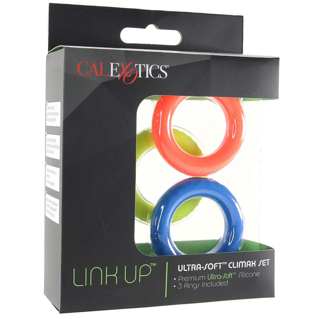 Link Up Ultra-Soft Climax Cock Ring Set - Tophatter's Adult Products Cock Rings - Tophatter Daily Deals