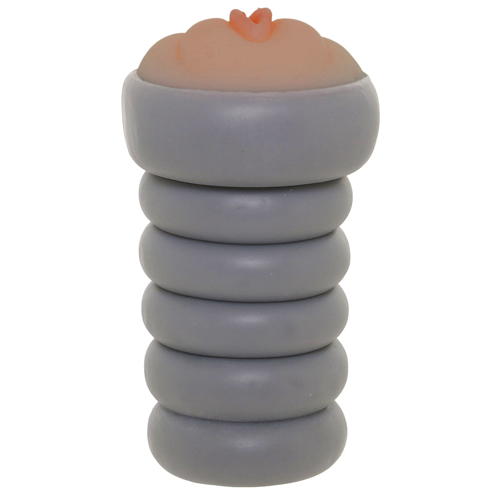 Ribbed Gripper Tight Pussy Stroker in Brown Male Masturbators > Pocket Strokers - Tophatter Daily Deals
