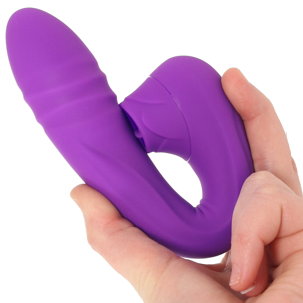 BodyWand G-Play Squirt Master Thrusting & Licking Vibe Vibrators > Rabbit Vibrators - Tophatter Daily Deals