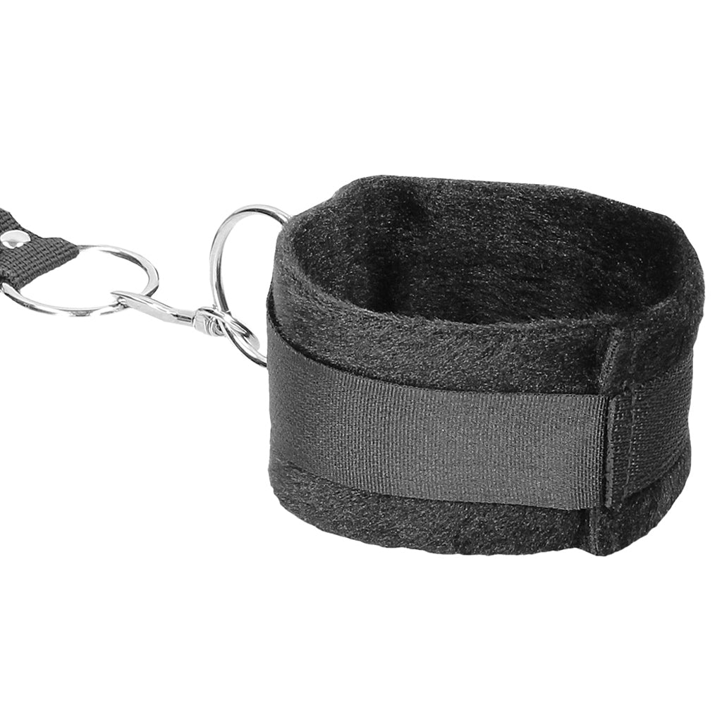Black & White Velcro Hogtie With Cuffs - Tophatter's Adult Products Bondage and Fetish > Wrist and Ankle Cuffs - Tophatter Daily Deals