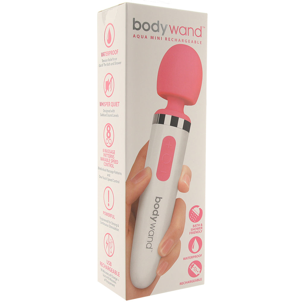 BodyWand Aqua Mini Rechargeable Vibe in Pink Vibrators > Wands - Tophatter Daily Deals
