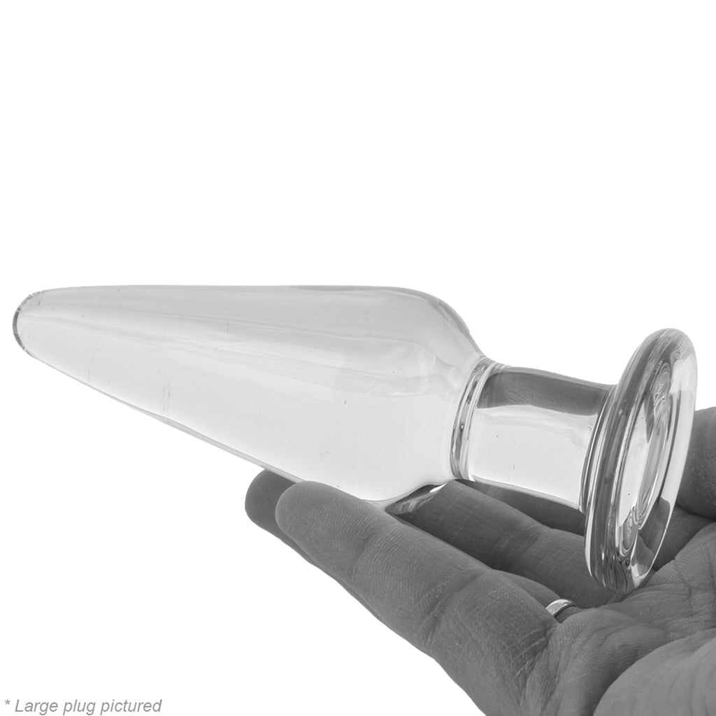 Crystal Premium Glass Tapered Anal Trainer Kit in Clear - Tophatter's Adult Products Anal Sex Toys > Butt Plugs - Tophatter Daily Deals