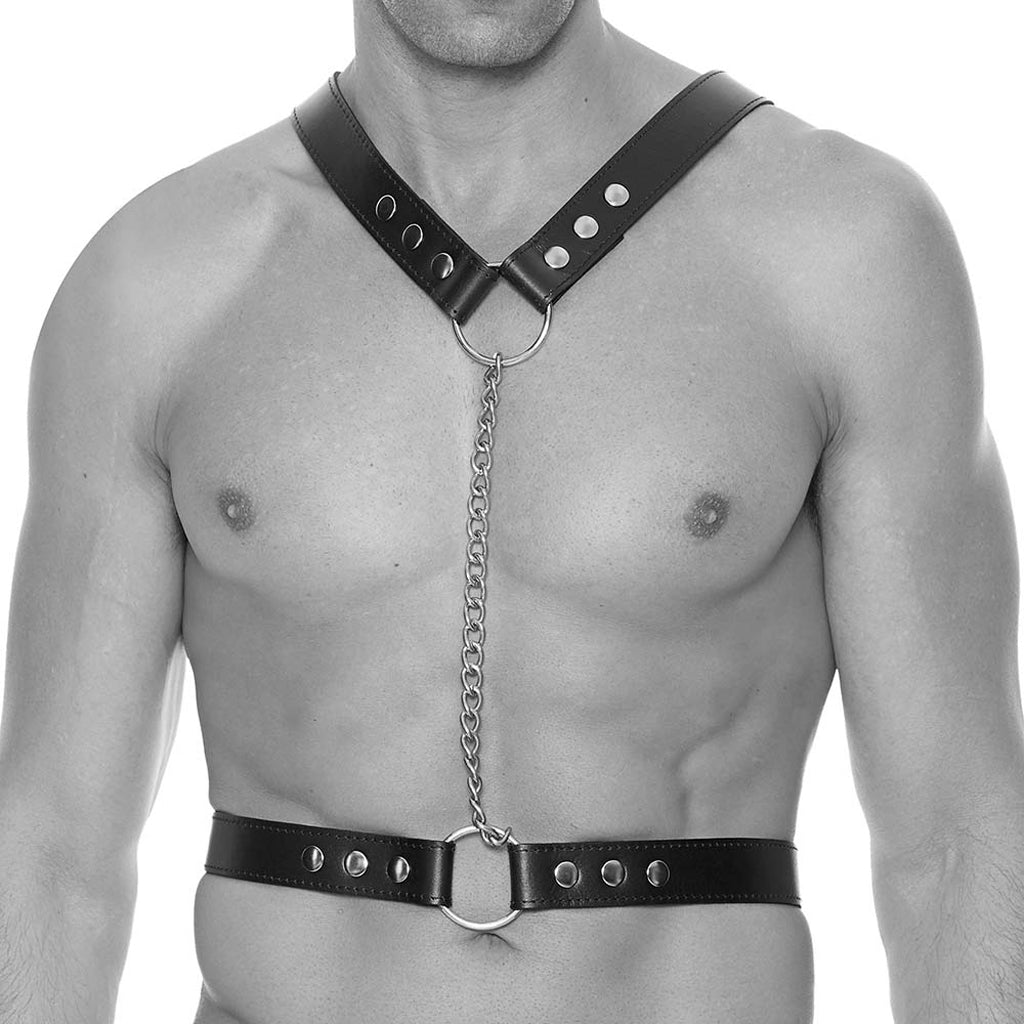 Ouch! Twisted Bit Bonded Leather Harness Bondage and Fetish > Tools & Accessories - Tophatter Daily Deals