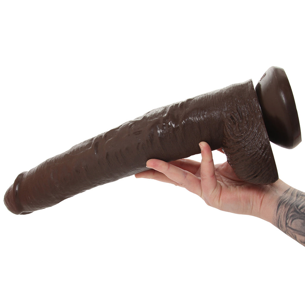 King Cock 14 Inch Cock with Balls in Chocolate Dildo Sex Toys > Large Dildos - Tophatter Daily Deals