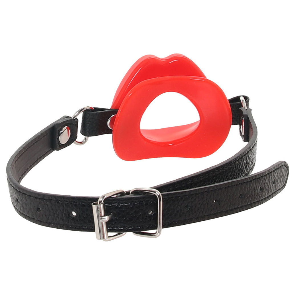 Master Series Juicy Lips Open Mouth Gag in Red - Tophatter's Adult Sex Toys Online Bondage and Fetish > Ball Gags & Mouth Restraints - Tophatter Daily Deals