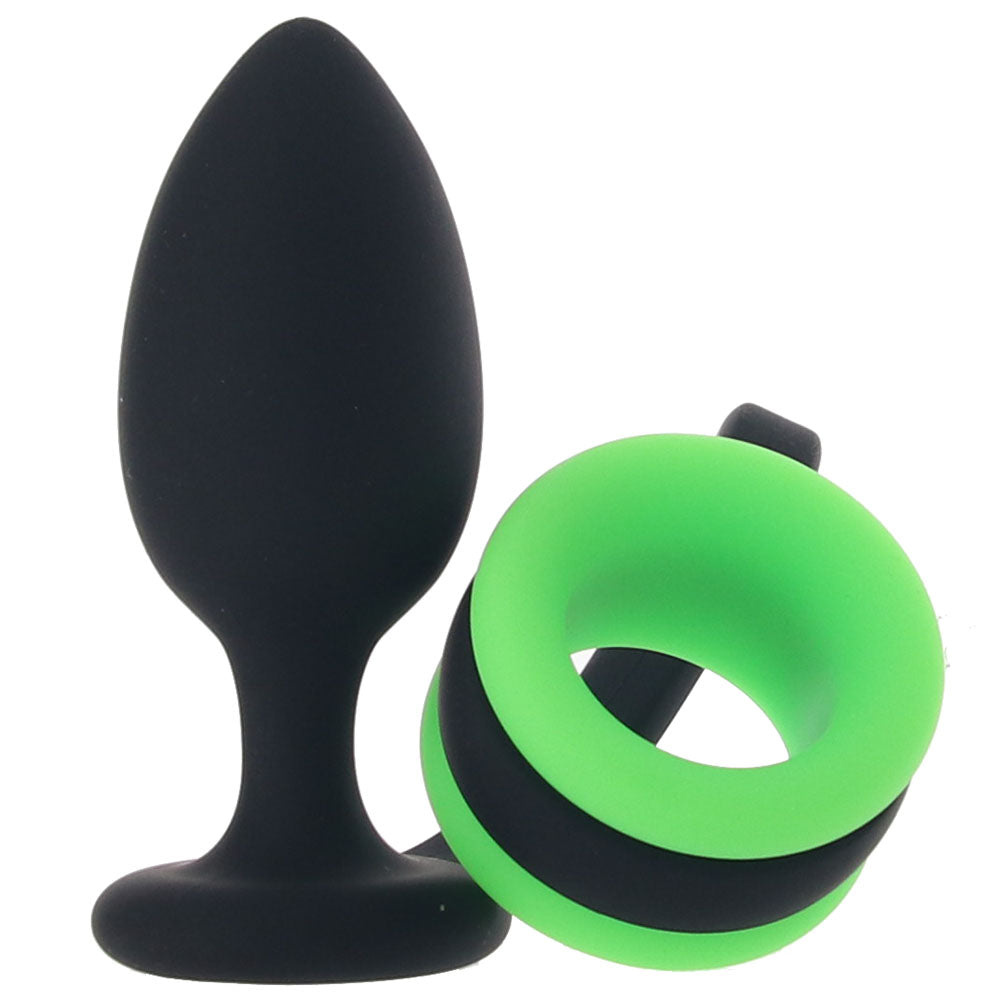 Ouch! Glow In The Dark Butt Plug with Cock Ring Anal Sex Toys > Butt Plugs - Tophatter Daily Deals