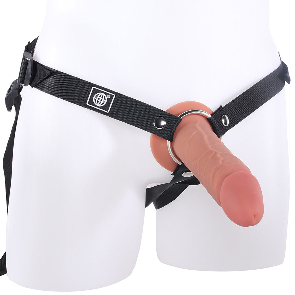 Fantasy X-tensions Elite 6 Inch Hollow Strap-On in Brown Dildo Sex Toys > Strap-On and Harnesses - Tophatter Daily Deals