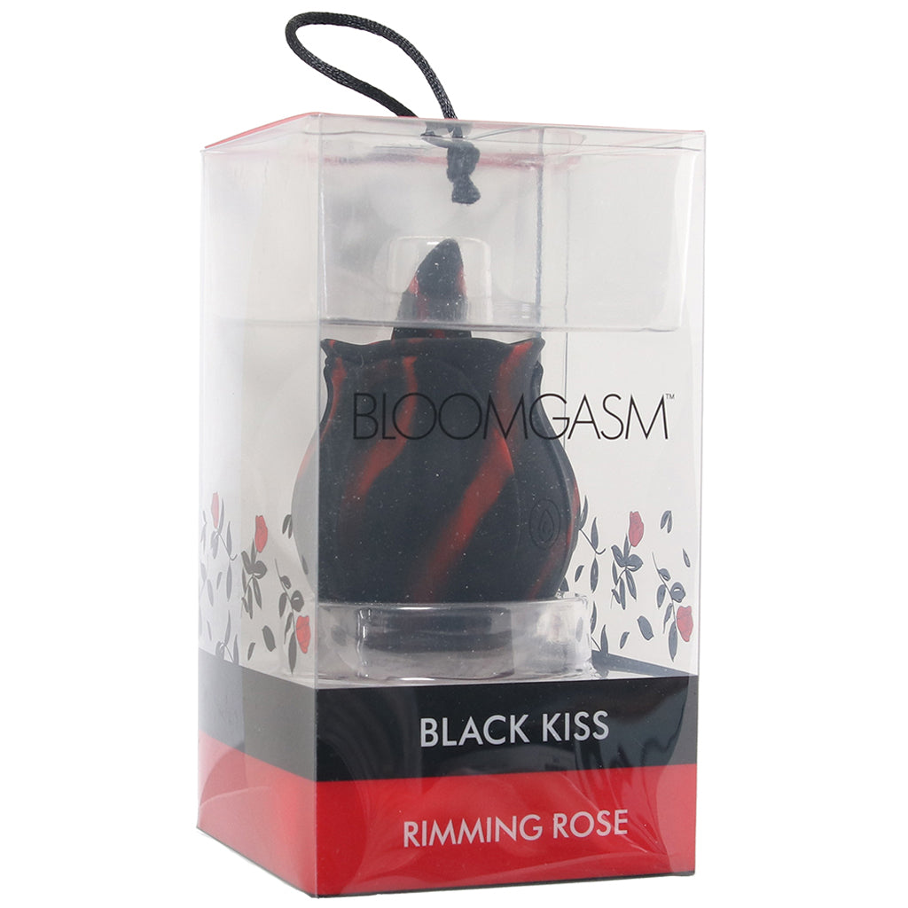 Bloomgasm Black Kiss Rimming Rose Vibe - Tophatter's Vibrator Deals Online Vibrators > Clitoral Stimulators - Tophatter Daily Deals