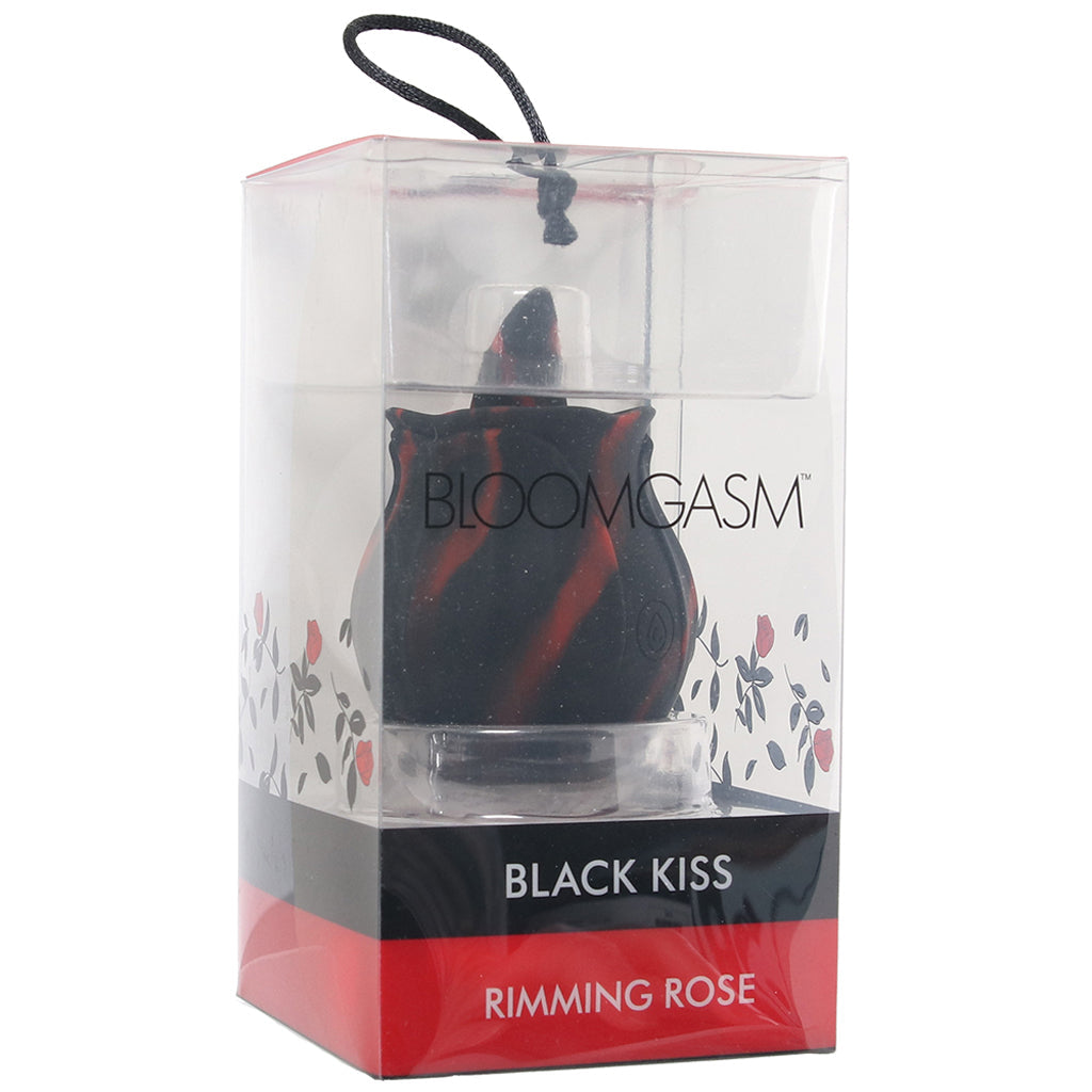 Bloomgasm Black Kiss Rimming Rose Vibe - Tophatter's Vibrator Deals Online Vibrators > Clitoral Stimulators - Tophatter Daily Deals