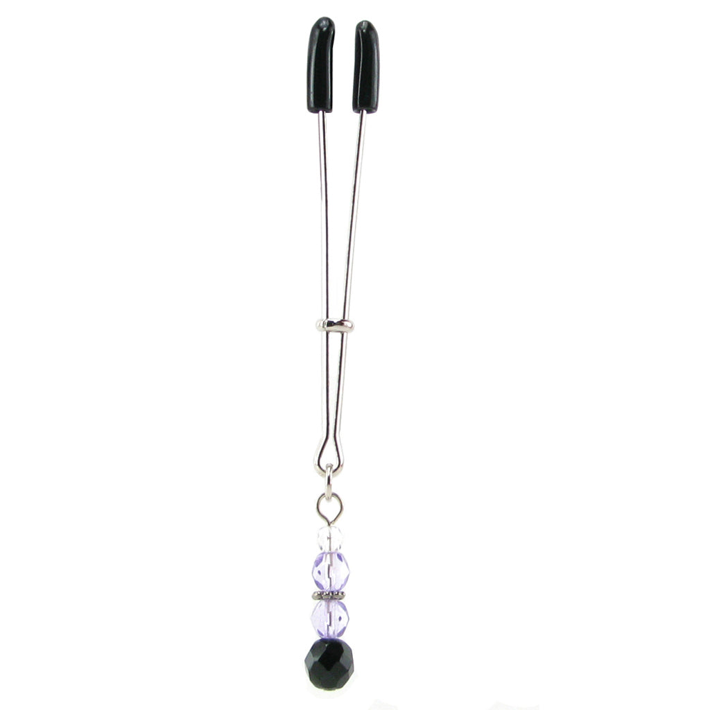 Tweezer Clit Clamp with Purple Beads Bondage and Fetish > Nipple Stimulators & Clamps - Tophatter Daily Deals
