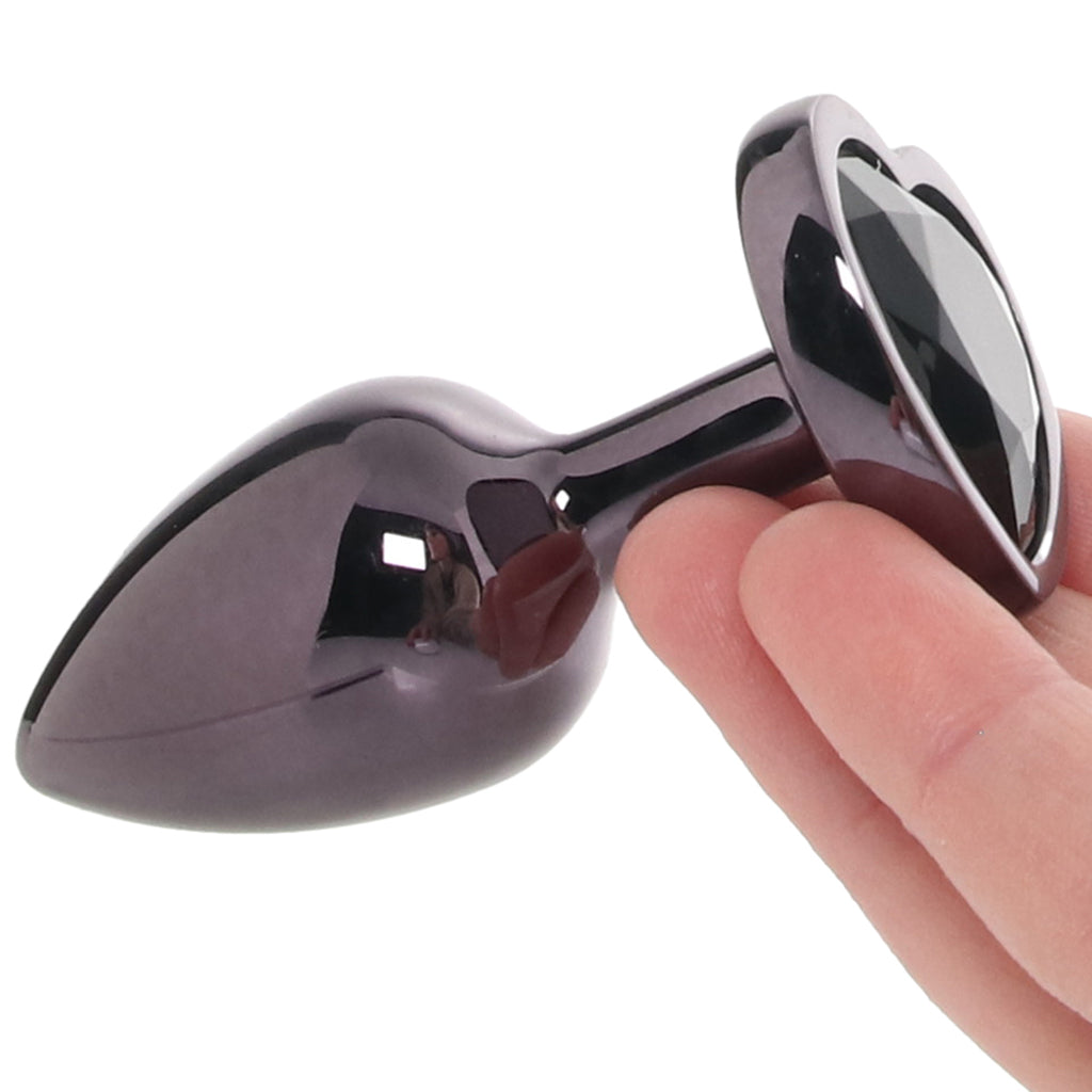 Jewel Black Diamond Heart Plug in Small - Tophatter's Adult Sex Toys Online Anal Sex Toys > Butt Plugs - Tophatter Daily Deals