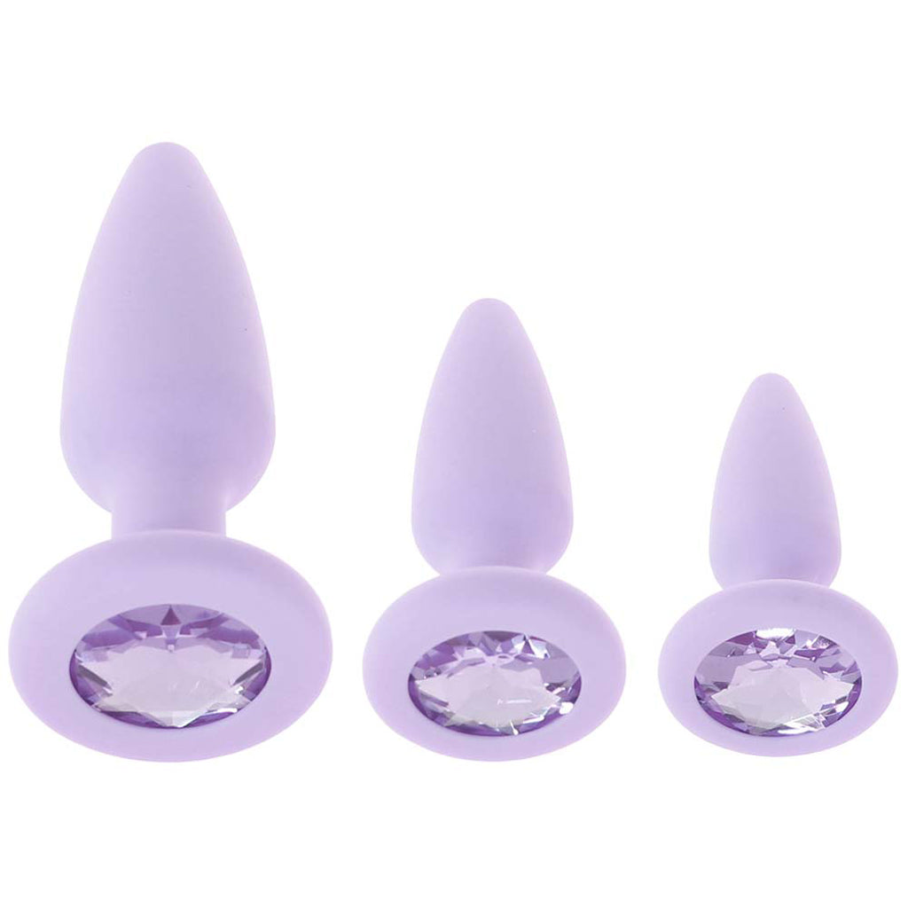 First Time Crystal Booty Anal Plug Set in Purple Anal Sex Toys > Butt Plugs - Tophatter Daily Deals