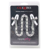 nipple play Crystal Chain Nipple Clamps in White Bondage and Fetish > Nipple Stimulators & Clamps - Tophatter Daily Deals