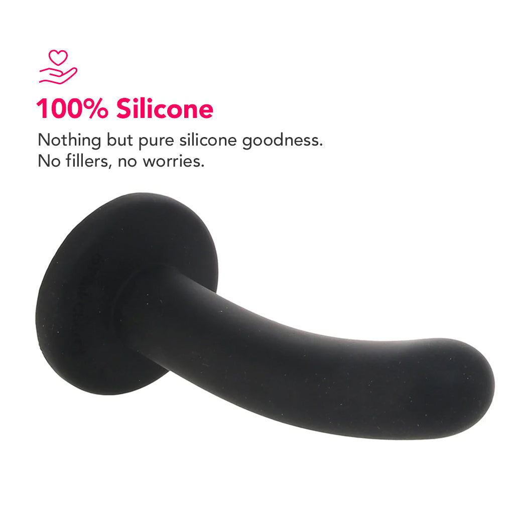 PinkCherry Premium 6 Inch Black Silicone Slim Anal Dildo - Tophatter's Adult Products Dildo Sex Toys > Anal Dildos - Tophatter Daily Deals