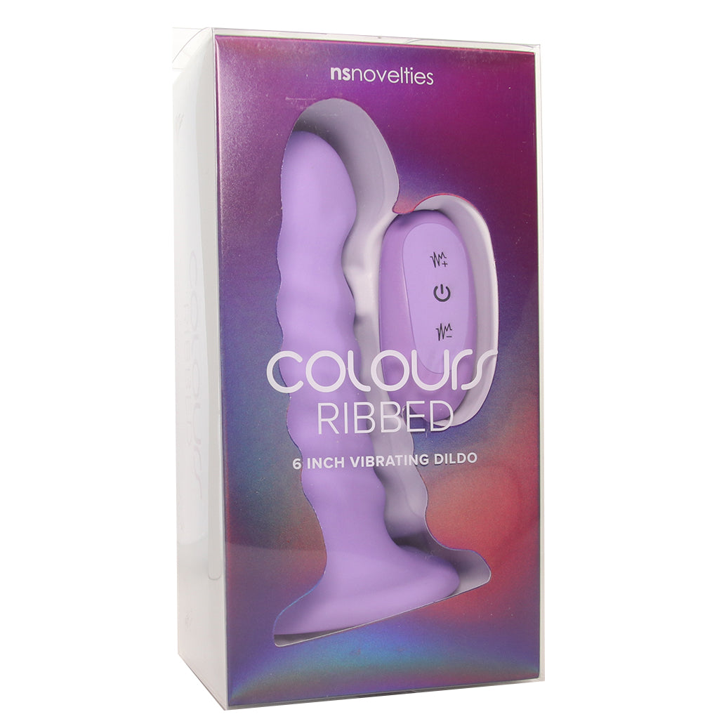 Colours 6 Inch Ribbed Remote Vibe in Purple Vibrators > G-Spot Vibrators - Tophatter Daily Deals