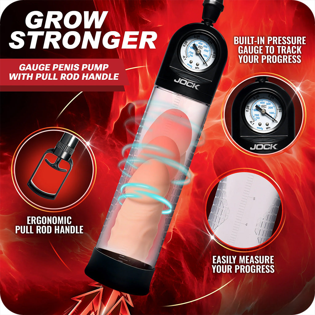 Jock Pump Up Pull Rod Penis Pump with Pressure Gauge Male Enhancement > Penis Pumps - Tophatter Daily Deals