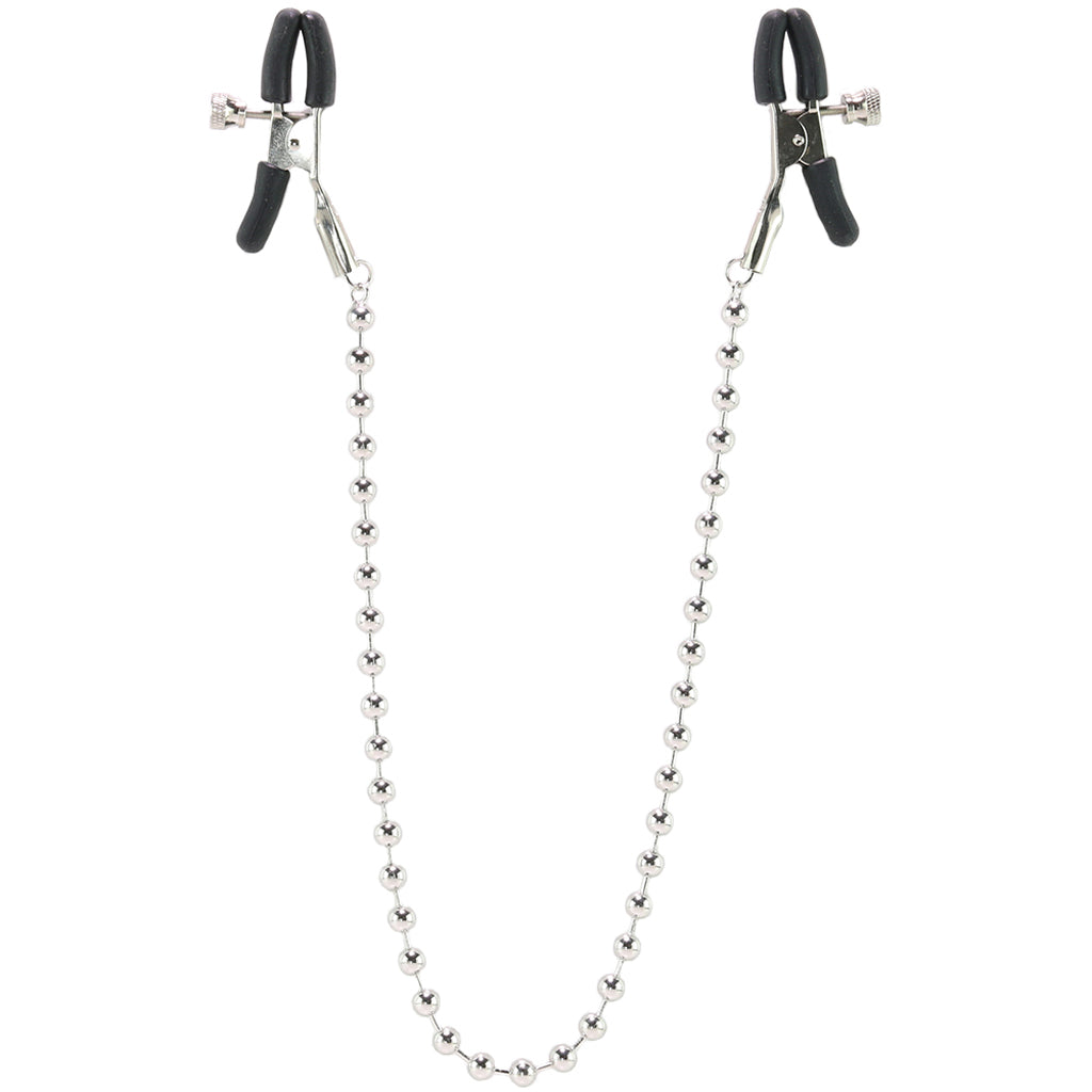 Beaded Nipple Clamps in Silver - Tophatter's Adult Products Bondage and Fetish > Nipple Stimulators & Clamps - Tophatter Daily Deals
