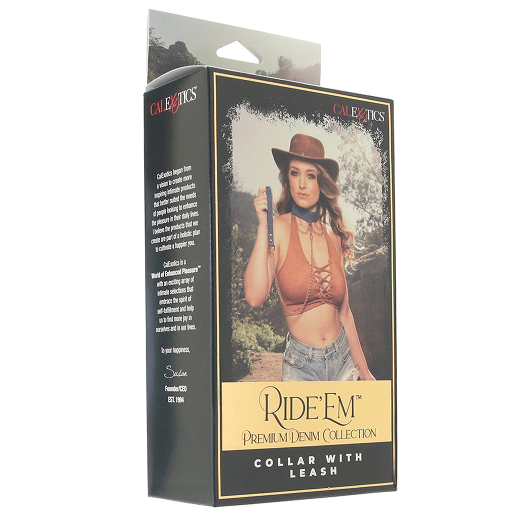 Ride 'Em Denim Collar With Leash Bondage and Fetish > Leashes and Collars - Tophatter Daily Deals