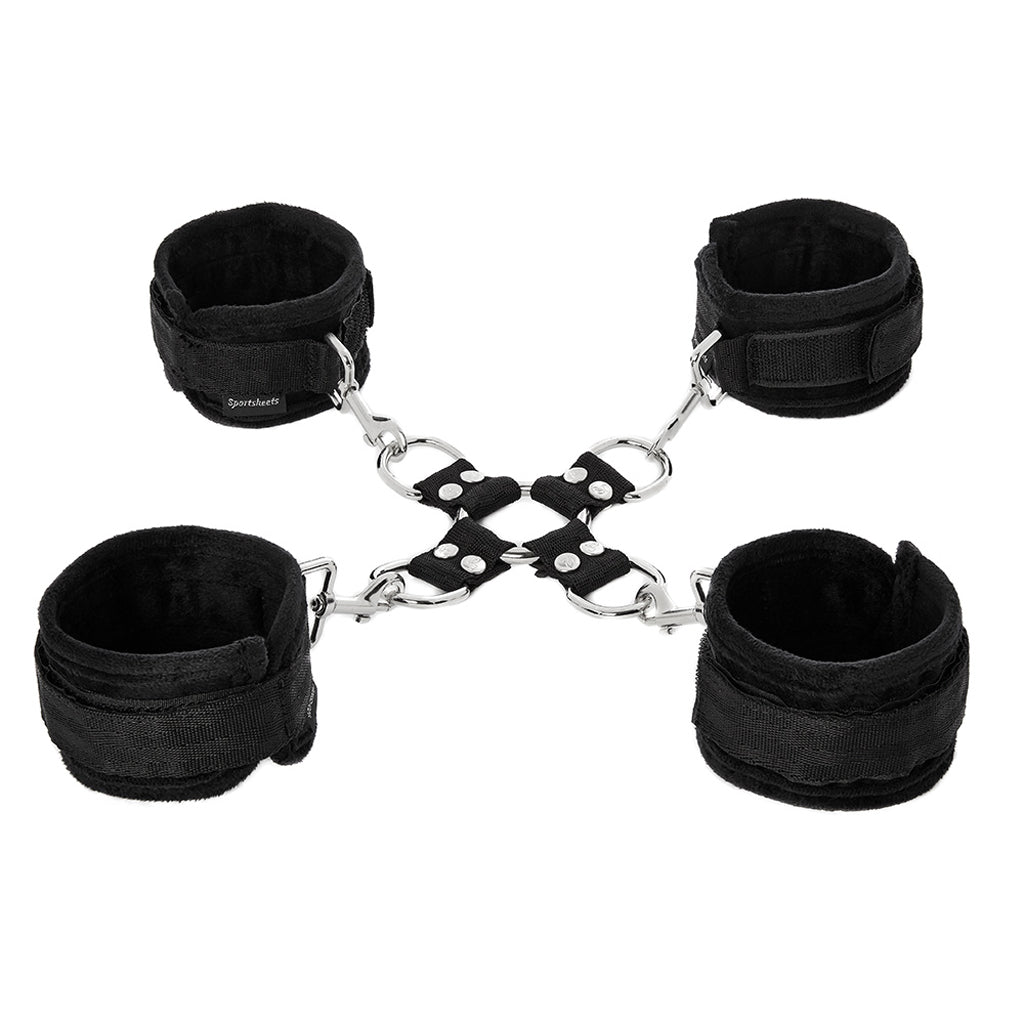5-Piece Hog Tie and Cuff Set - Tophatter's Adult Products Bondage and Fetish > Wrist and Ankle Cuffs - Tophatter Daily Deals