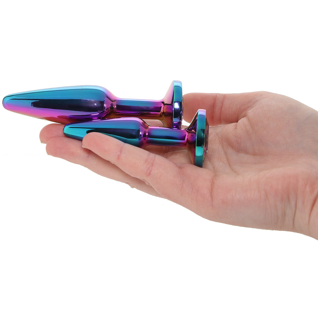 Rear Assets 2 Piece Butt Plug Kit in Multicolour Anal Sex Toys > Butt Plugs - Tophatter Daily Deals