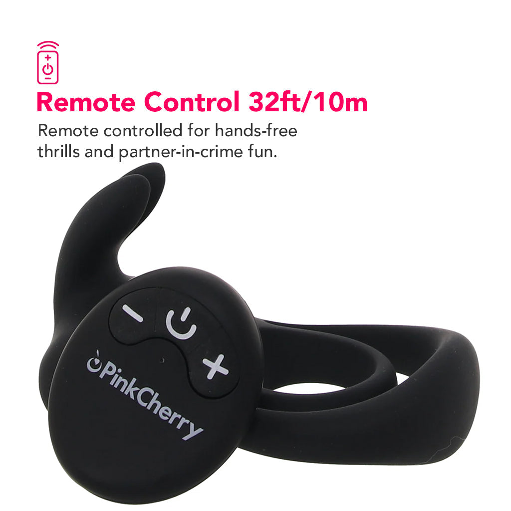 PinkCherry Remote Vibrating Rabbit Cock Ring Cock Rings - Tophatter Daily Deals
