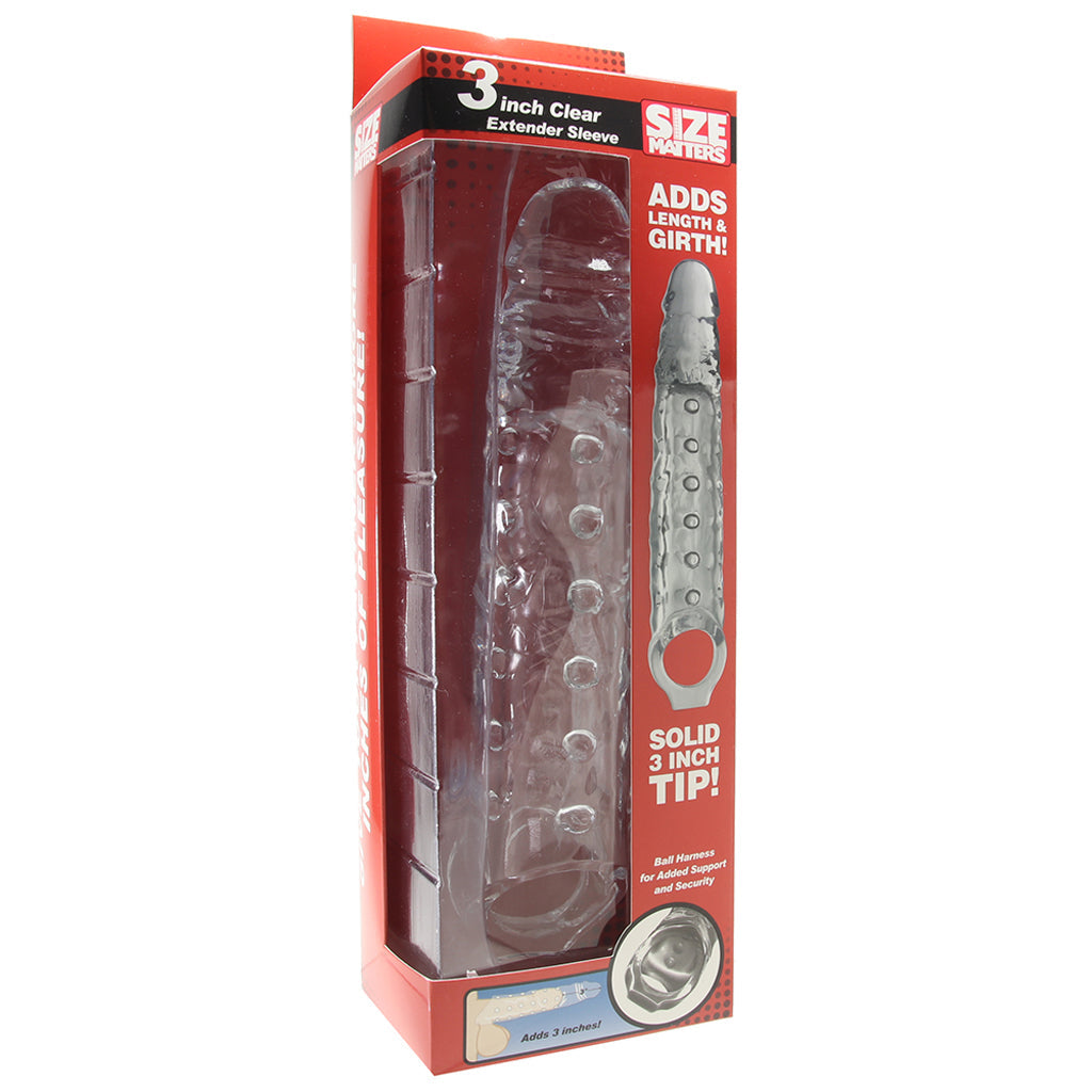 Size Matters 3 Inch Clear Extender Sleeve Male Enhancement > Extenders and Sleeves - Tophatter Daily Deals